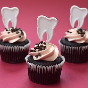 Décorations pour cupcakes dentaires, décorations pour cupcakes dentaires, dentiste, fête dentaire, cadeau dentiste, fête dentiste, assistant dentaire, cadeau dent, décoration dentaire