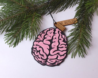 Adorno de cerebro, neurólogo, neuro, cerebro, regalo de neurología, adorno navideño de cerebro, adorno médico, adorno de anatomía, adorno de neurología