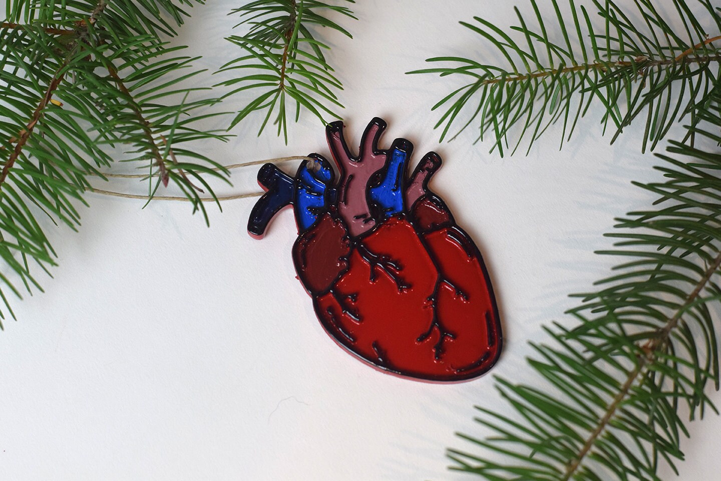 Anatomical Human Heart Ornament Heart Christmas Ornament Etsy