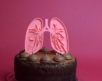 Lung Cake Topper: Respiratory Therapy, Medical Celebration