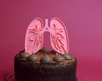 Lung Cake topper Respiratory Lungs gift organ cake topper Respiratory therapy therapist Doctor RT lung Medical transplant celebration gift