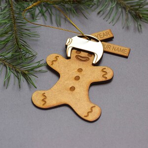 Cranial helmet ornament gingerbread baby helmet ornament cranial helmet gift baby helmet gift plagiocephaly brachycephaly helmet therapy image 2