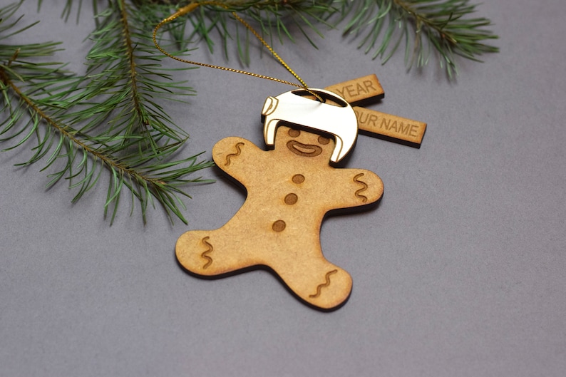 Cranial helmet ornament gingerbread baby helmet ornament cranial helmet gift baby helmet gift plagiocephaly brachycephaly helmet therapy image 2