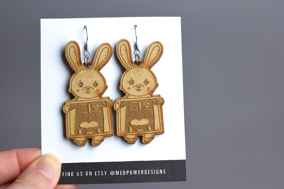X Ray Rabbit Hand X-ray Bunny Earrings, Radiology Xray Tech, Radiologic Technologist, Rad ...