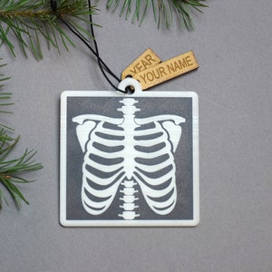 X-ray ornament Radiology Xray Tech Radiologic Technologist Rad Tech Medical Christmas ornament Radiology ornament Rad tech gift bones image 5