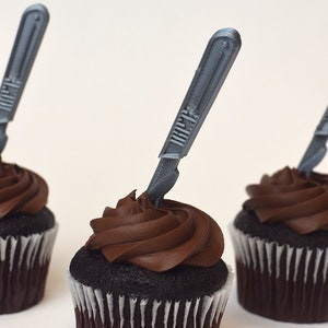 Scalpel Cupcake Toppers, Medical Graduation Party, Doctor Gift image 7