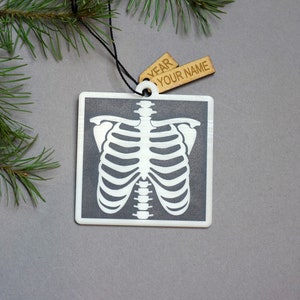 X-ray ornament Radiology Xray Tech Radiologic Technologist Rad Tech Medical Christmas ornament Radiology ornament Rad tech gift bones image 4