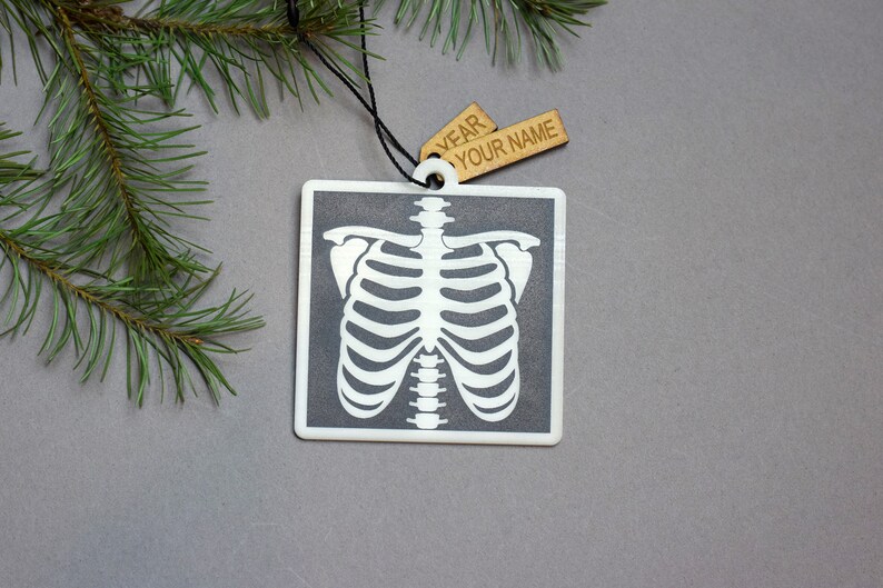 X-ray ornament Radiology Xray Tech Radiologic Technologist Rad Tech Medical Christmas ornament Radiology ornament Rad tech gift bones image 4