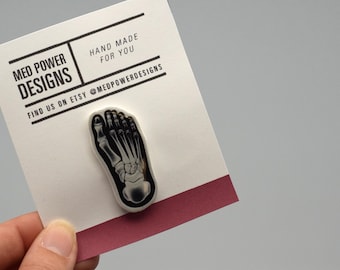 Foot X-Ray Pin: Podiatrist Radiology Gift