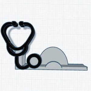 Stethoscope Business Card Holder: Medical Office Decor