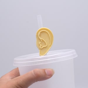 Ear straw topper, Audiologist gift, Audiology, Audiologist party, Doctor, Medical, Medical straw topper, Medical party, ear party, ear gift