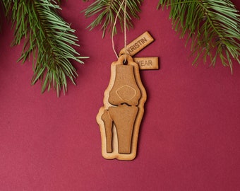 Holz Knie Knochen Ornament, Skelett Ornament, Radiologe Geschenk, Radiologie, medizinische Ornament, Arzt Geschenk, Knie Knochen, Knie Geschenk, Kniechirurgie