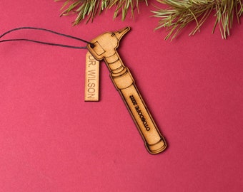 Otoscope ornament, Audiologist ornament, Audiology, Audiologist gift, ear ornament, Medical, Medical ornament, Ear gift, Ear decor,Hand made