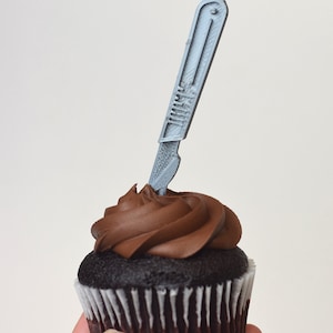 Scalpel Cupcake Toppers, Medical Graduation Party, Doctor Gift image 2