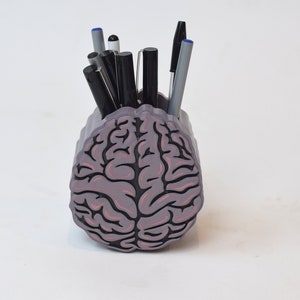 Brain pen holder, Neurologist, Neuro, Brain, Neurology, brain decor, Doctor, Medical, Science, Medical pen holder, Anatomy, Hand painted