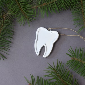 Tooth ornament, Dental Christmas ornament, Dentist ornament,  Hand made, Tooth decor, Dental decor, Medical, Dentist Gift, Tooth, Med Power