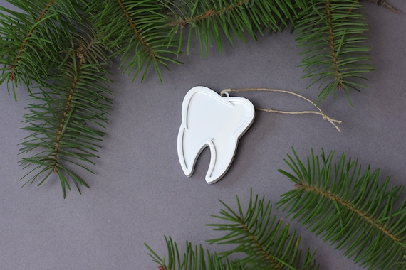 Tooth ornament, Dental Christmas ornament, Dentist ornament,  Hand made, Tooth decor, Dental decor, Medical, Dentist Gift, Tooth, Med Power