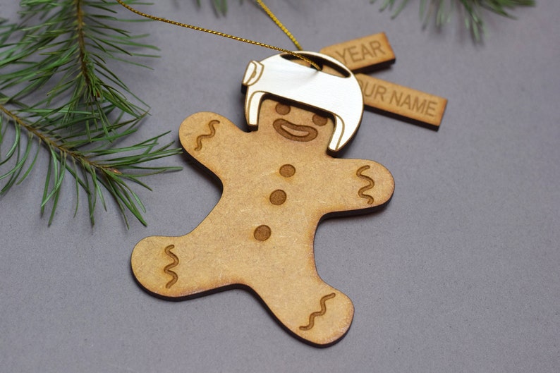 Cranial helmet ornament gingerbread baby helmet ornament cranial helmet gift baby helmet gift plagiocephaly brachycephaly helmet therapy image 3