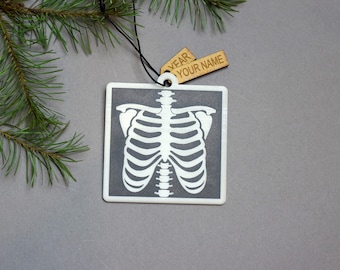 X-ray ornament Radiology Xray Tech Radiologic Technologist Rad Tech Medical Christmas ornament Radiology ornament Rad tech gift bones