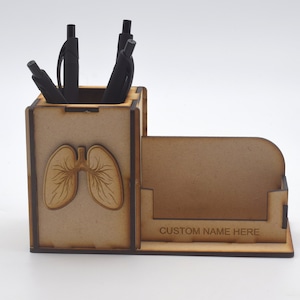 Lung pen holder and business card holder Respiratory Lungs gift Respiratory therapy Medical RT gift Medical pen holder Doctor gift lungs