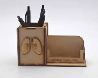 Lung pen holder and business card holder Respiratory Lungs gift Respiratory therapy Medical RT gift Medical pen holder Doctor gift lungs