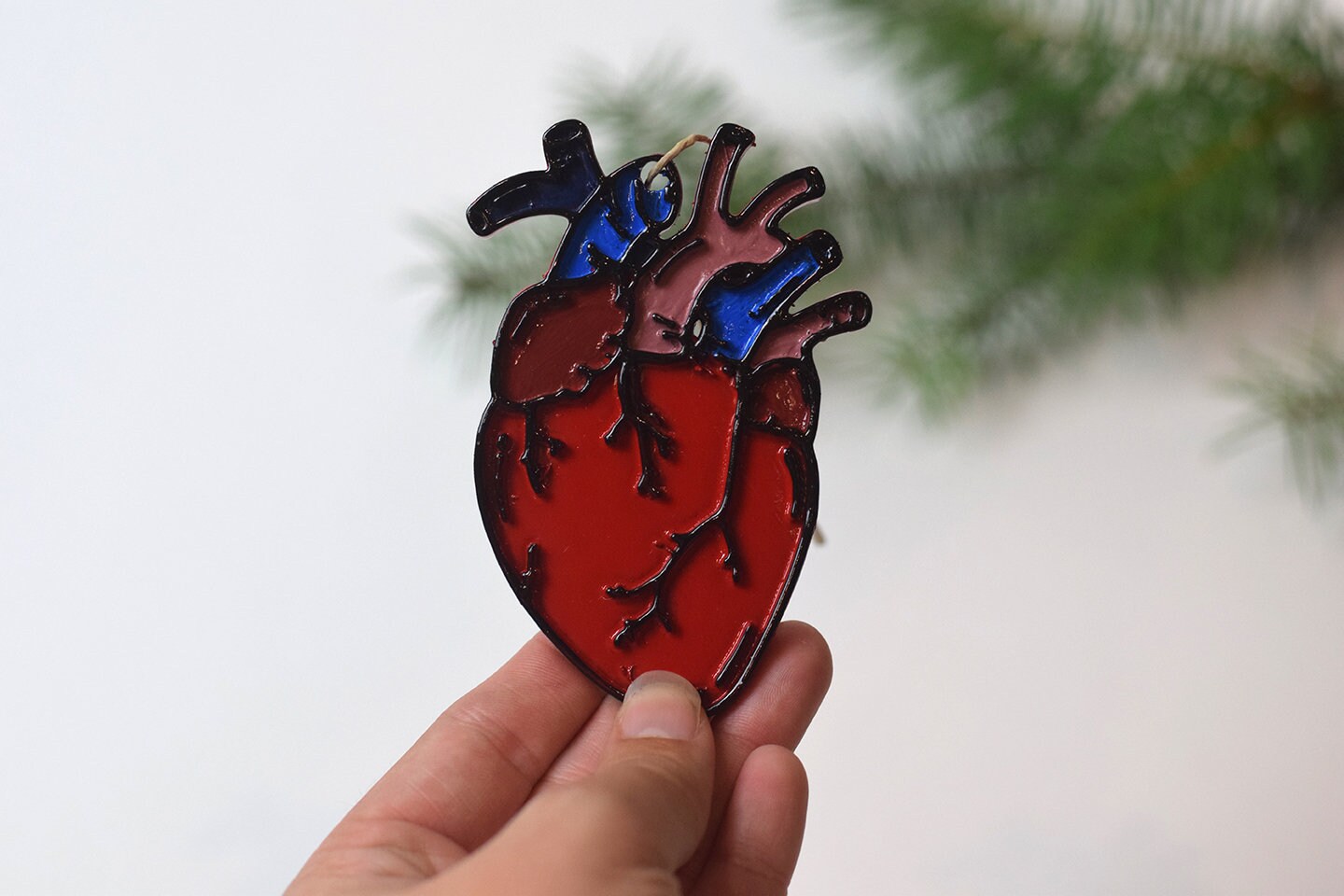 Anatomical Human Heart Ornament Heart Christmas Ornament Etsy