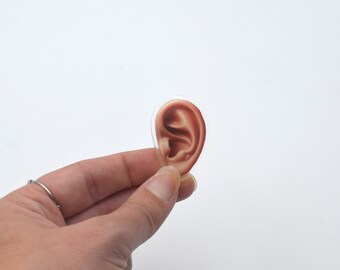 Oorspeld broche audioloog audiologie audioloog cadeau arts medische sieraden medische pin oorsieraden oor cadeau pin voor arts