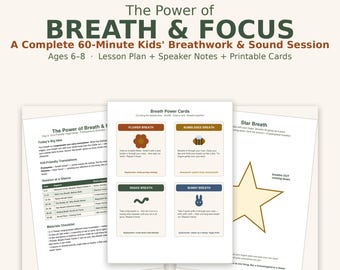 The Power of Breath & Focus - A Complete 60-minute Kids Session-Instant Download