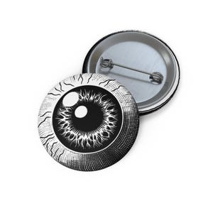 Botón con forma de ojo - botón gótico - ojo - regalo de DnD - regalo para ella - regalo para geeks - nerds - regalo para gamers - videojuegos - botón de RPG