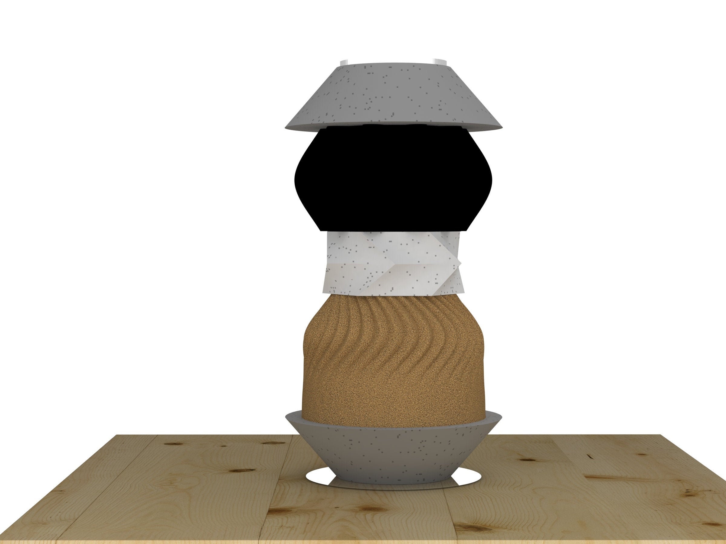 Vase Modulaire Modular 3 Artisanal et Fabriqué en Polymère Biodégradable Idéal Pour Cadeau Anniversa