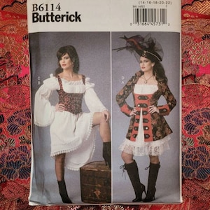 Costume Sewing Pattern from Butterick B6114 for Women Sizes 14-22