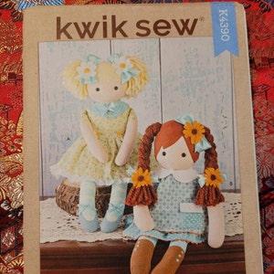 Rag Doll with Clothes Sewing Pattern: Kwik Sew 4399