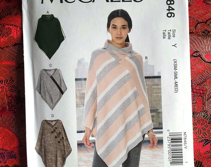 Knit Poncho Sewing Pattern Mccalls 7846 Sizes 4-14 - Etsy