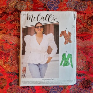 Wrap Top With Peplum Sewing Pattern Sizes 8-15, Mccalls - Etsy