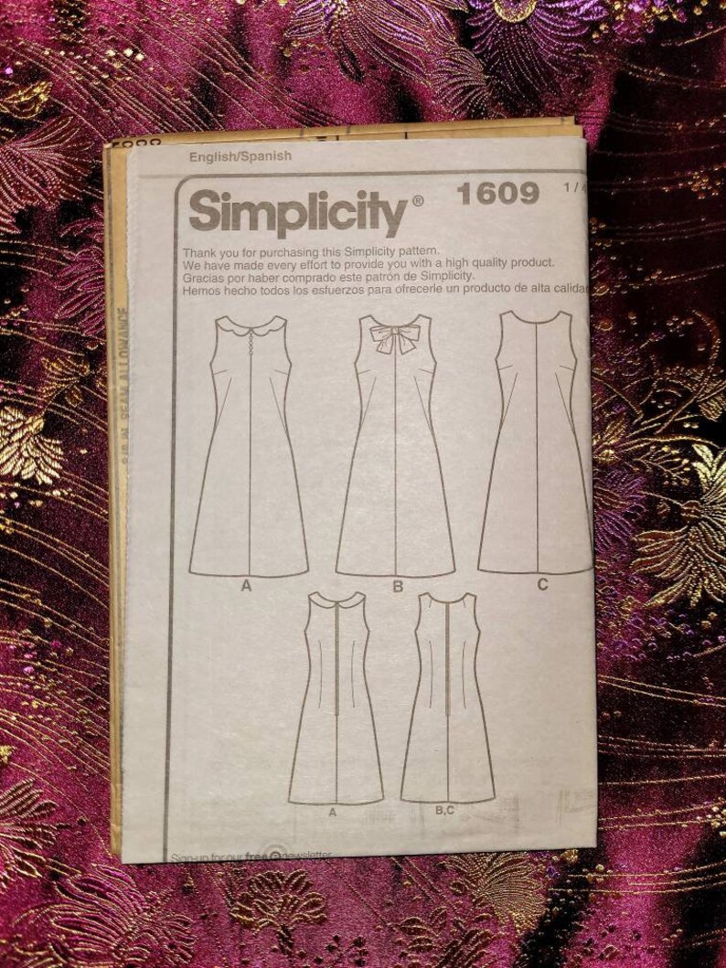 Siplicity Sewing Pattern 1609: Isses' Jiffy 1960's Vintage Dress