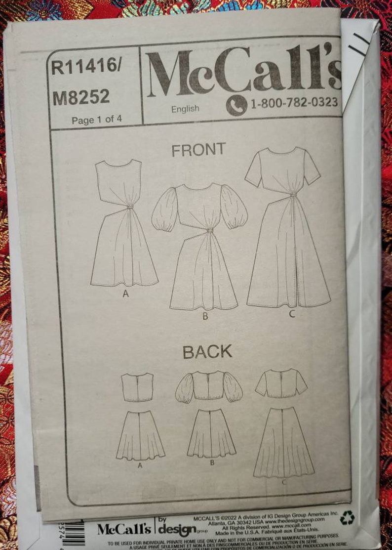 Misses' Two-piece Dress Sewing Pattern: Mccalls | Etsy