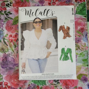 Wrap Top With Peplum Sewing Pattern Sizes 8-15, Mccalls - Etsy