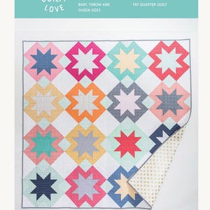 North Star Quilty Love Pattern Fat Quarter Friendly Quilt by Emily Dennis #113