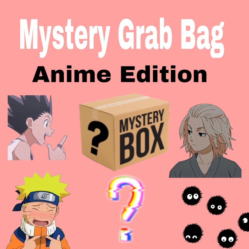 Mystery Anime Box| Mystery Grab Bag | Mystery Bag| Anime Suprise | Anime Poison | Anime Jewelery Set | Birthday Gift| Otaku | Handmade 