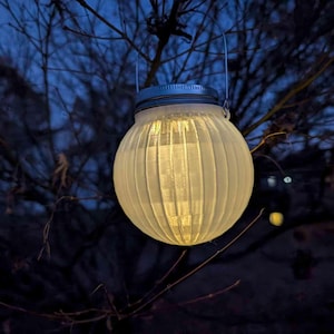 Solar Ball Light, Outdoor Patio Decor, Cozy Night Light