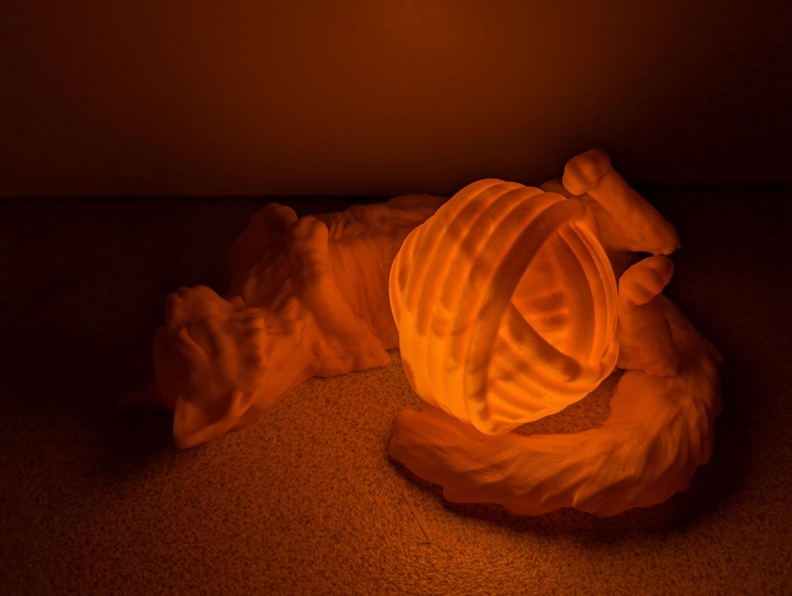 Slapende kattenlamp, garenbal, bureaudecor, nachtlampje