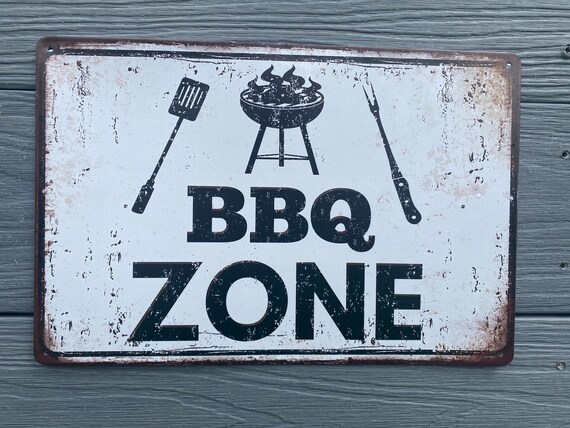DAD'S BBQ Chillin & Grillin Tin sign Metal plaque bar pub man cave Dads barbecue DAD'S BBQ Chillin & Grillin Tin sign Metal plaque bar pub man cave Dads barbecue