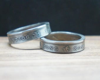 Hong Kong 1 dollar Coin Ring