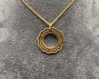 HK 20 Cents Sun Necklace