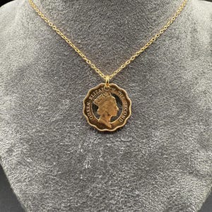 Hong Kong 20 cents Queen Coin Necklace