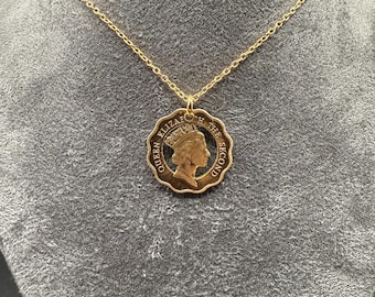 Hong Kong 20 cents Queen Coin Necklace