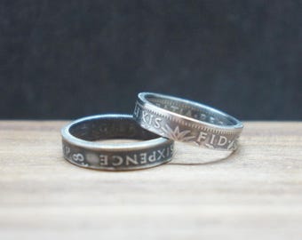 Six Pence Coin Ring