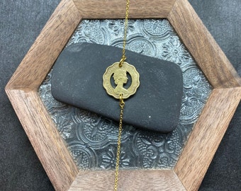 Hong Kong 20 cents Queen Coin Bracelet