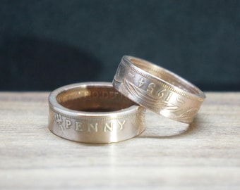 Half Penny Coin Ring