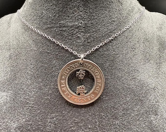 Hong Kong 50 cents Coin Necklace